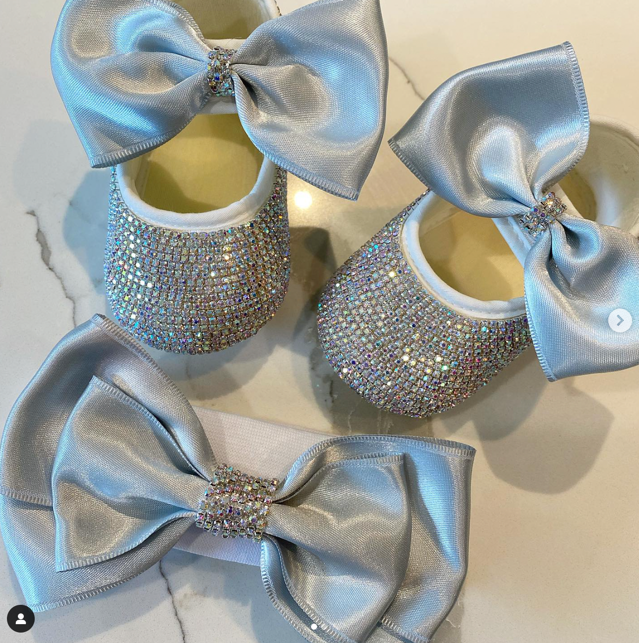 Glam Satin Bow Personalized Baby Shoes