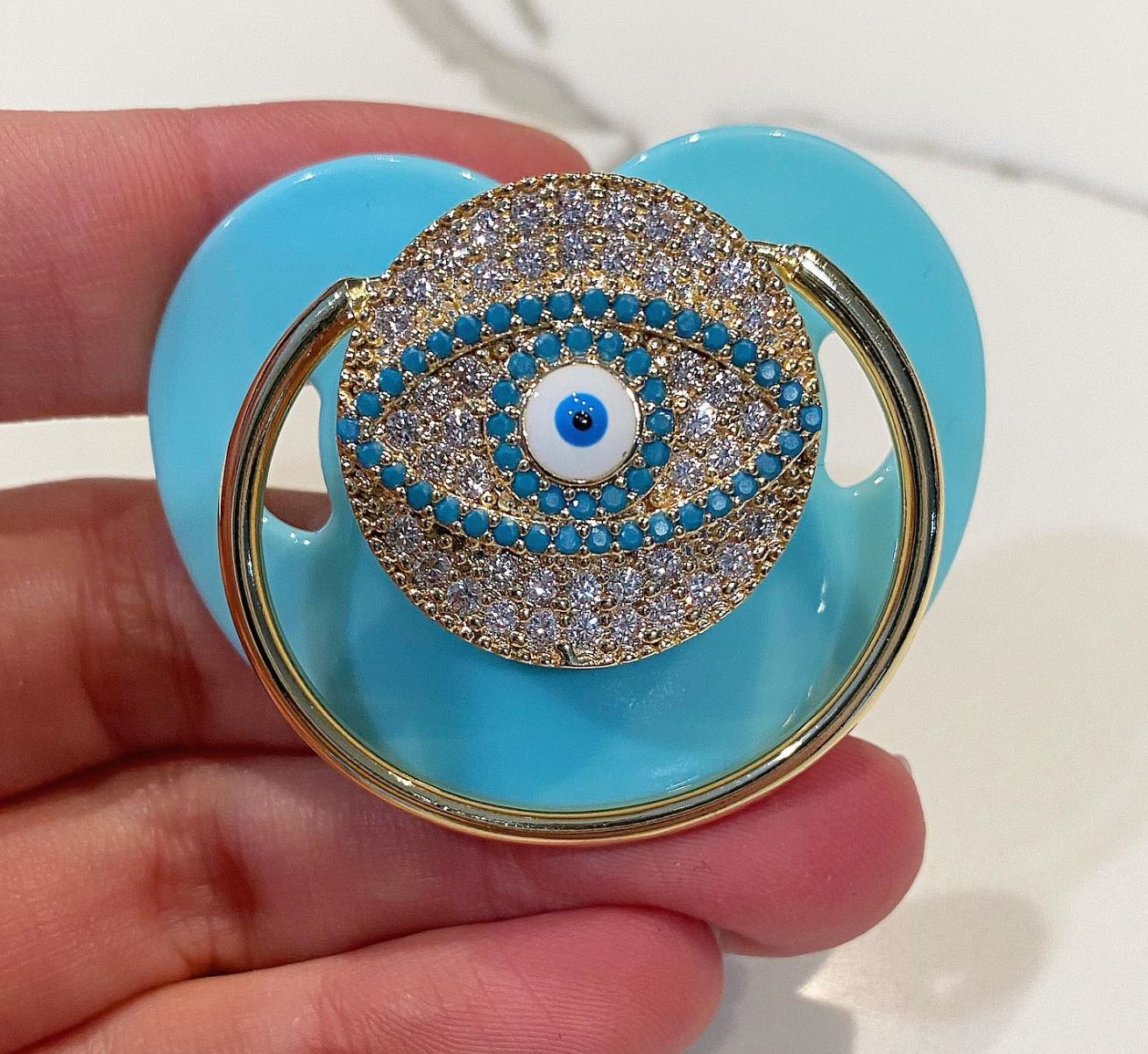 Evil Eye 'Nazar' Protection Swarovski Crystal Pacifier