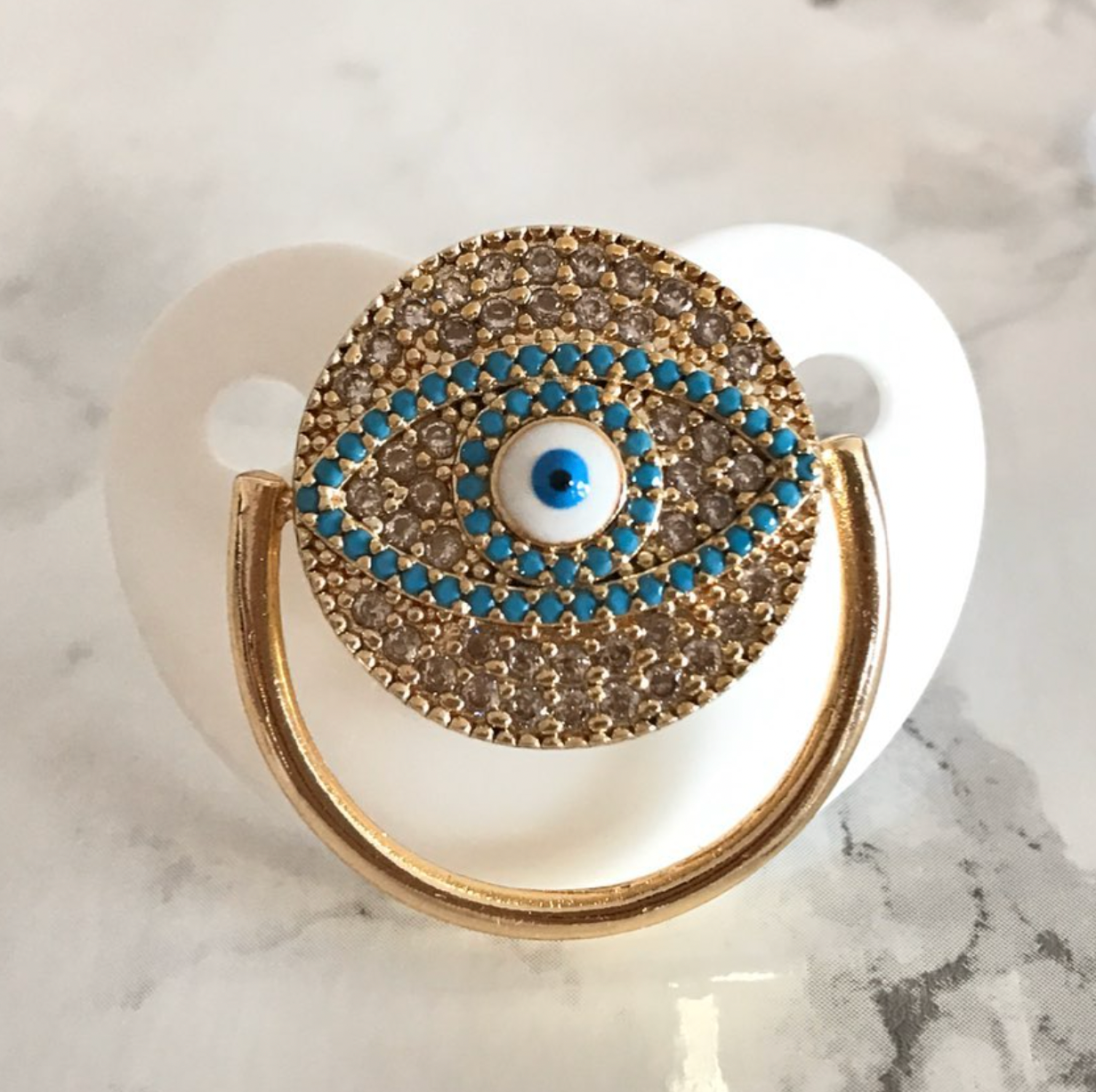 Evil Eye 'Nazar' Protection Swarovski Crystal Pacifier