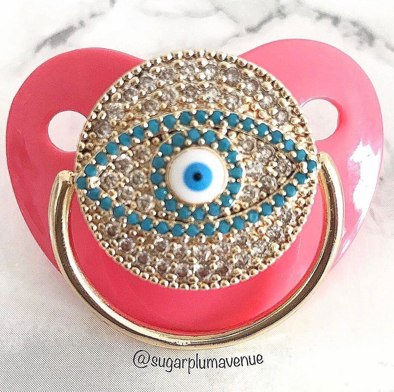 Evil Eye 'Nazar' Protection Swarovski Crystal Pacifier