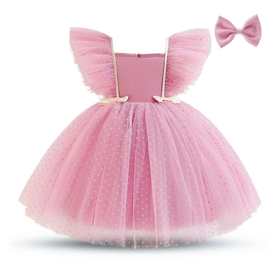 Mackenzie Puff Tulle Flutter Dress