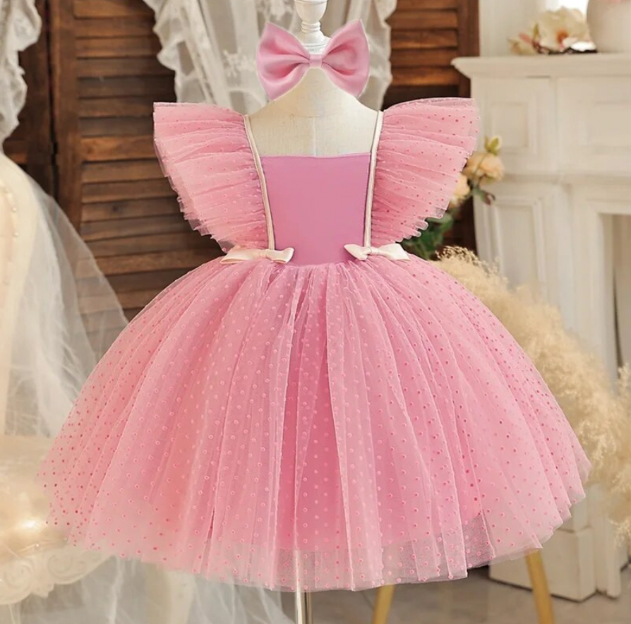 Mackenzie Puff Tulle Flutter Dress