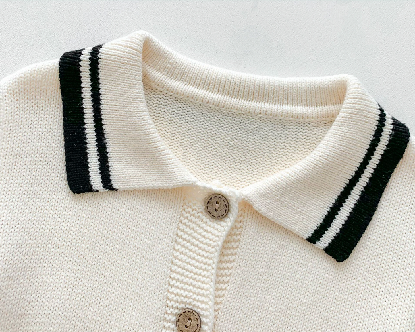 Nautical One Piece Striped Collared Suit